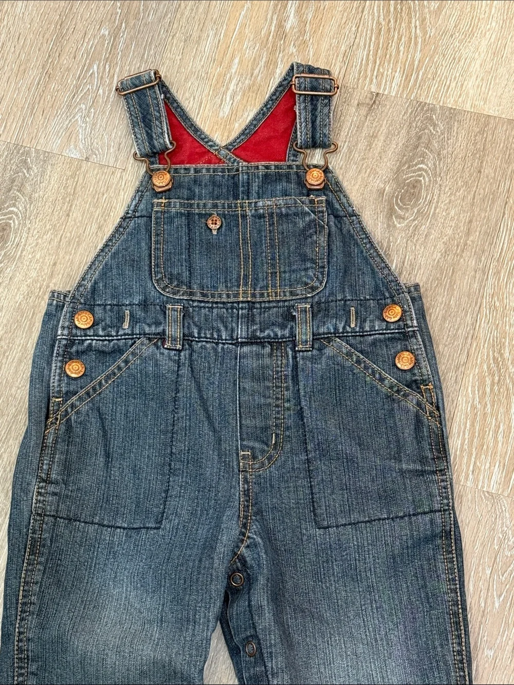 Vintage babyGap Baby Boy Fully Lined Denim Overalls 6-12 Months
